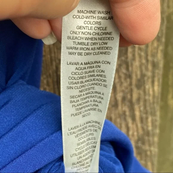 Chicos Royal blue Jumpsuit 1 piece pantsuit Elastic waist Zip back Jumper - Picture 9 of 11